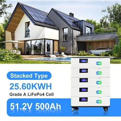 Solè 51.2V 500Ah 25.6kwh rezidansyèl batri depo